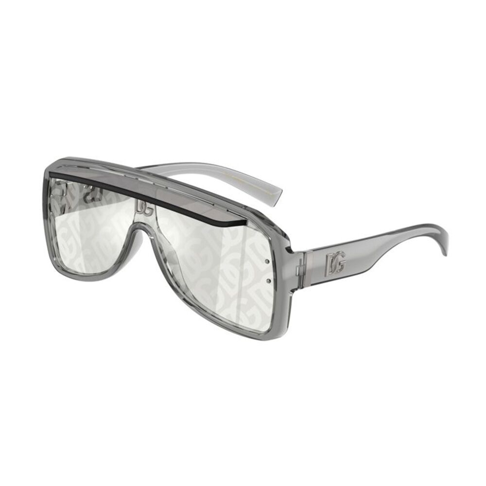 Dolce & Gabbana Sunglasses Square Full Rim, Transparent Grey Frame and Light